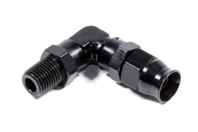Fragola Hose Fitting #6 90 Deg to 1/4npt PTFE Black 689906-BL
