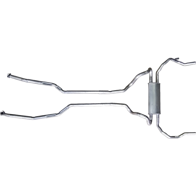 1970 - 1974 Camaro Small Block Dual Exhaust System Kit, Factory OE Style 2" with Polished Stainless Steel Tips