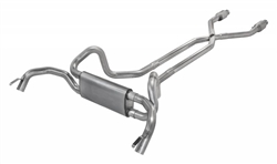 1975 - 1981 Camaro 2.5" Stainless Steel Crossflow X-pipe Exhaust System with Catalytic Converters and RacePro Muffler