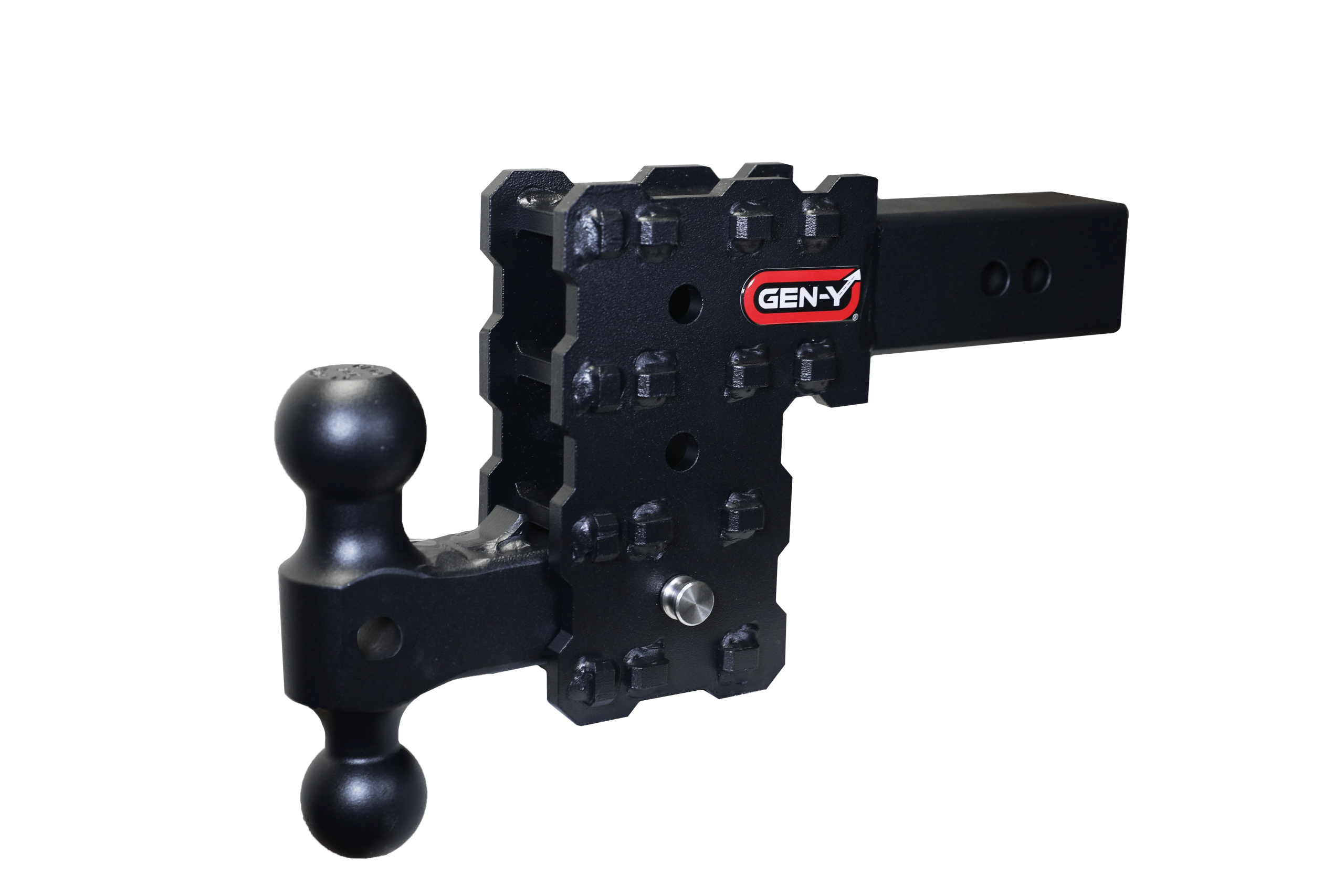 GEN-Y Hitch GH-2413X PHANTOM-X 2.5" Solid Shank 5" Drop 1.6K TW 16K Hitch & GH-051 Dual-Ball Mount