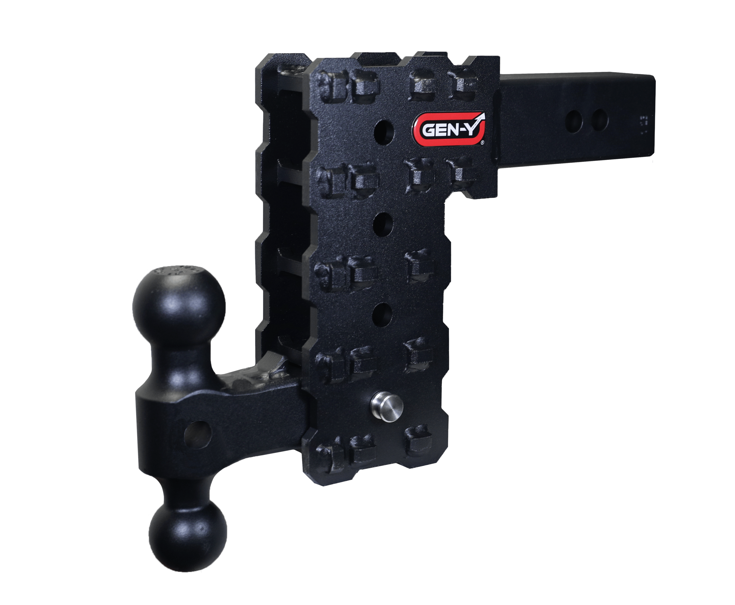 GEN-Y Hitch GH-2414X PHANTOM-X 2.5" Solid Shank 7.5" Drop 1.6K TW 16K Hitch & GH-051 Dual-Ball Mount