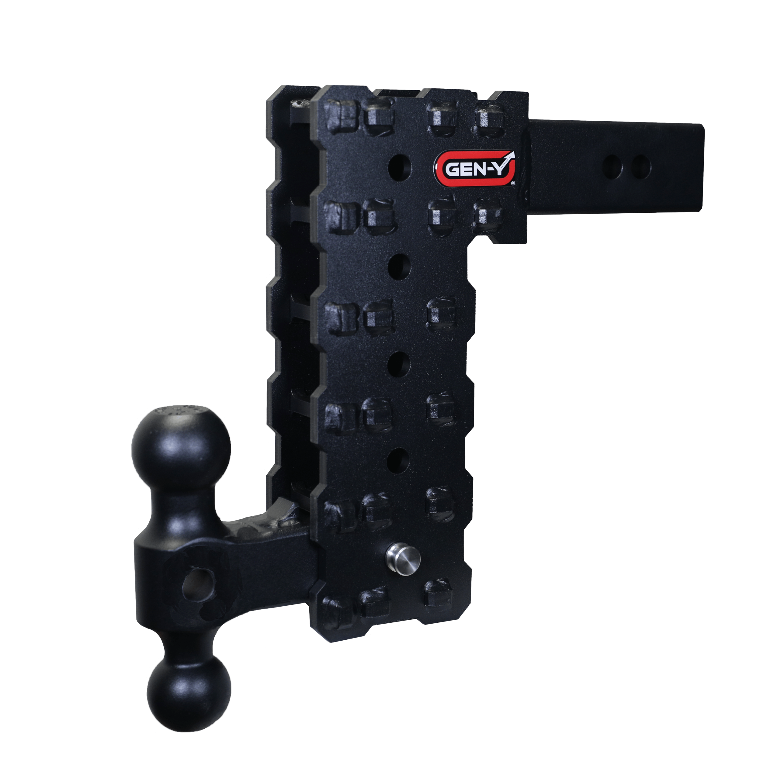 GEN-Y Hitch GH-2415X PHANTOM-X 2.5" Solid Shank 10" Drop 1.6K TW 16K Hitch & GH-051 Dual-Ball Mount