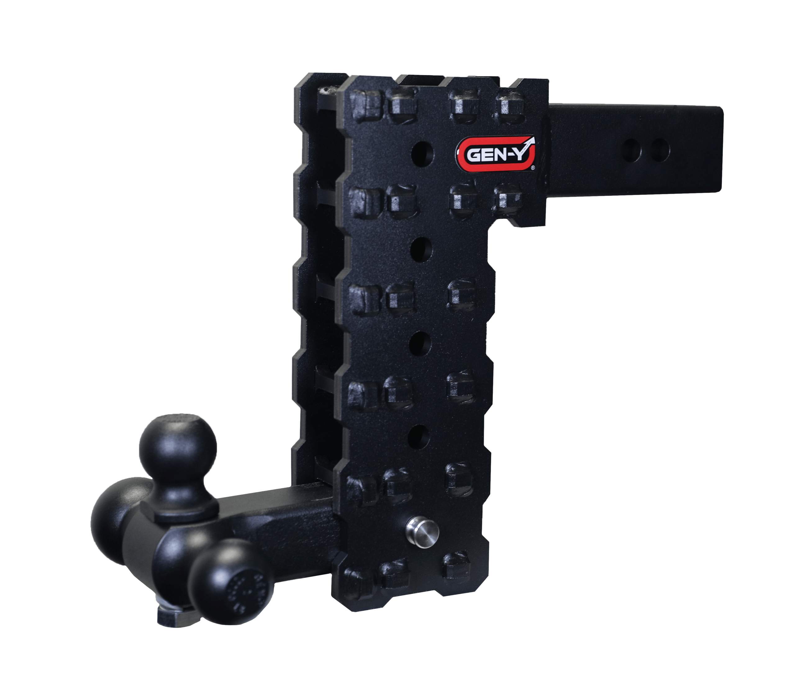 GEN-Y Hitch GH-2435X PHANTOM-X 2.5" Solid Shank 10" Drop 1.6K TW 16K Hitch & GH-052 Tri-Ball Mount