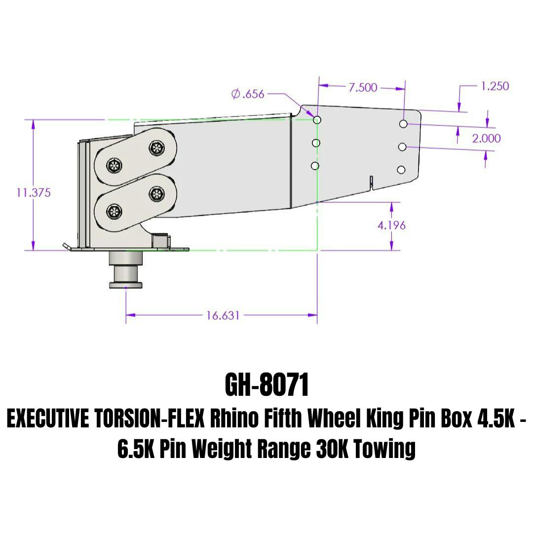 GEN-Y Hitch GH-8071 EXECUTIVE 5th Wheel King Pin Box