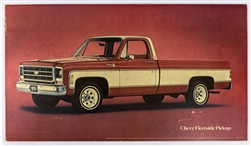 1979 Chevy Fleetside Pickup Dealership Showroom Sign Poster Print, GM Original