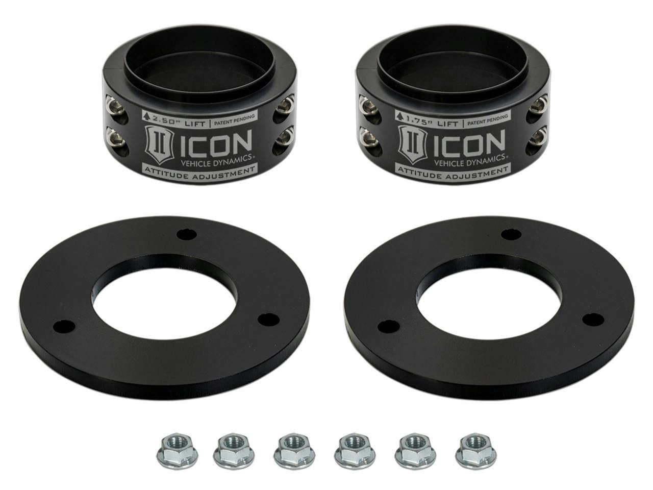 ICON Alloys IVD6135B 21-26 F-150 RAPTOR .5-2.50” AAC FRONT LEVELING KIT, NON 37 PACK
