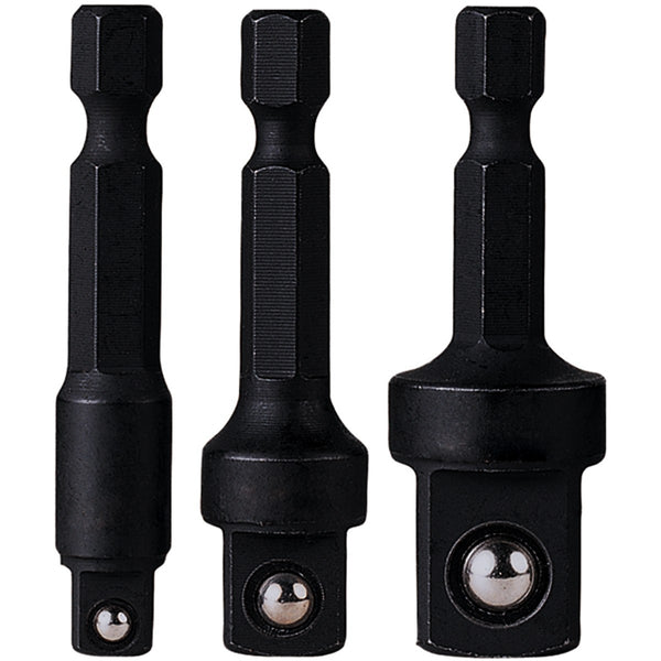 3 PC. 1/4" HEX TO SQUARE SOCKET ADAPTER SET GRE1403HA