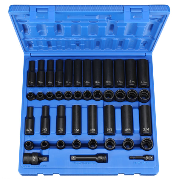 3/8" Dr. 43 Pc. Standard/Deep SAE/Metric -12 Point GRE1643RD