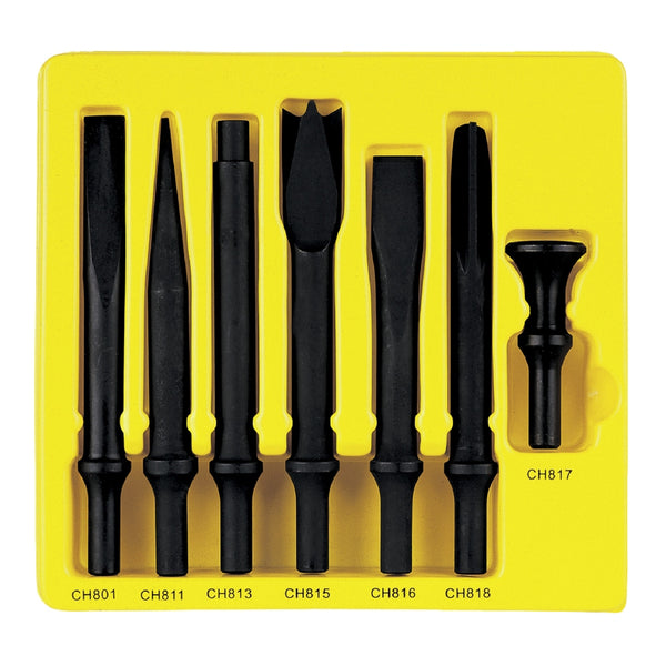 7 Pc. H.D. Chisel Set - .498 Shank GRECS807