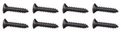 1978 - 1981 Camaro Headlight Bezel Mounting Screws, Z28 and Rally Sport, Black Star Head, 8 Pieces
