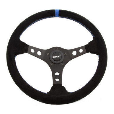 Suede Racing Steering Wheel w/Center Marker 696