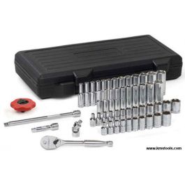 GearWrench 51pc 1/4" Drive 6 Point Socket Set with Ratchet - SAE and Metric