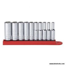 GearWrench 10pc 1/4" Drive 6 Point Deep Socket Set - SAE