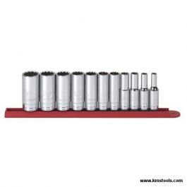GearWrench 11pc 3/8" Drive 12 Point Deep Socket Set - SAE