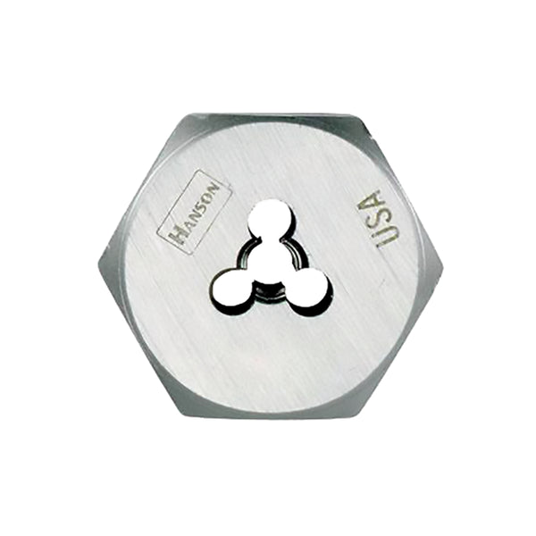 High Carbon Steel Hexagon 1" Across Flat Die 3/8"-24 NF
