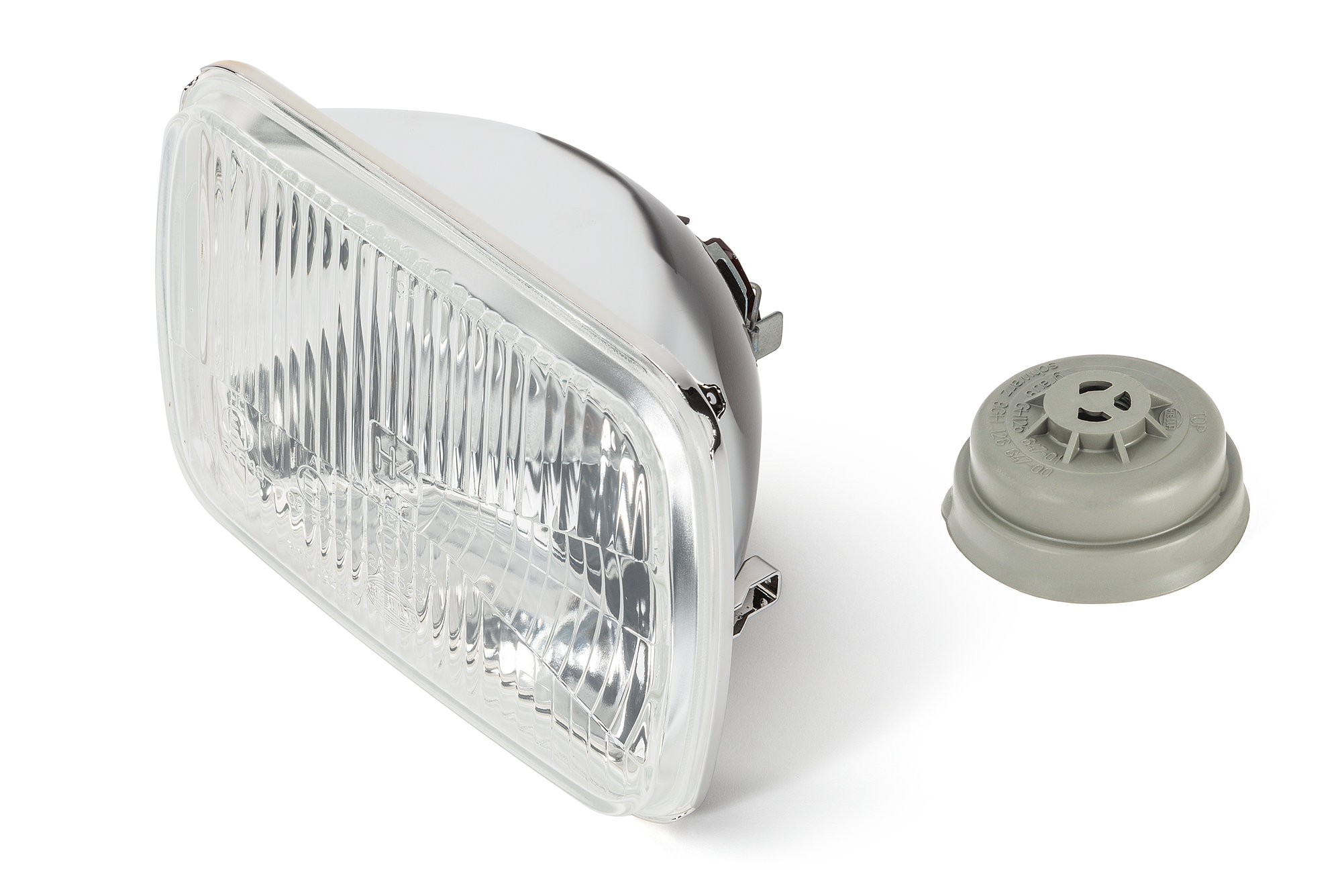 Hella 003427011 5X7" Rectangular E-Code (ECE) H4 Conversion Headlight Housing