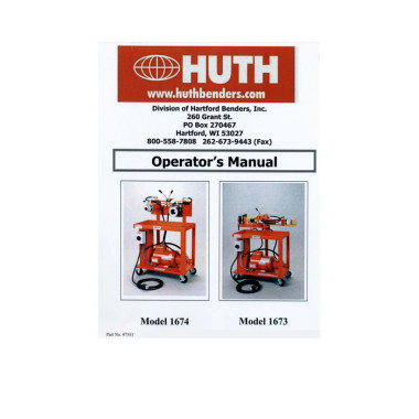 Huth 97351 Operator'S Manual 1673/1674
