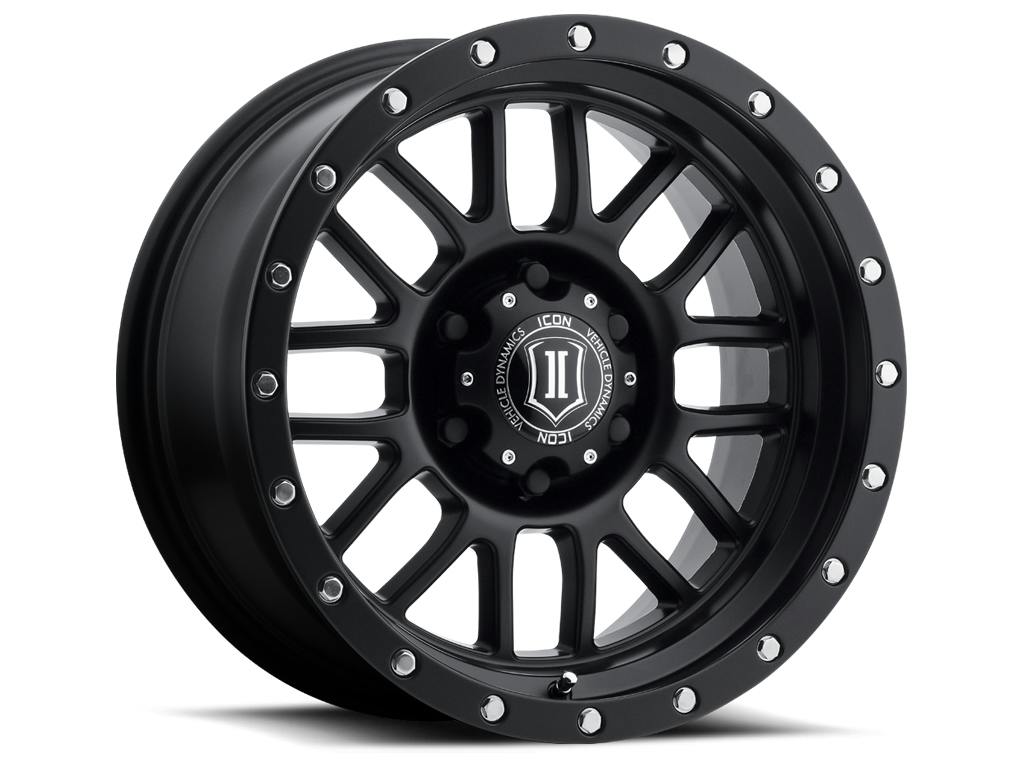 ICON Alloys 1217856350SB ICON ALLOYS ALPHA SAT BLK - 17 X 8.5 / 6 X 135 / 6MM / 5" BS