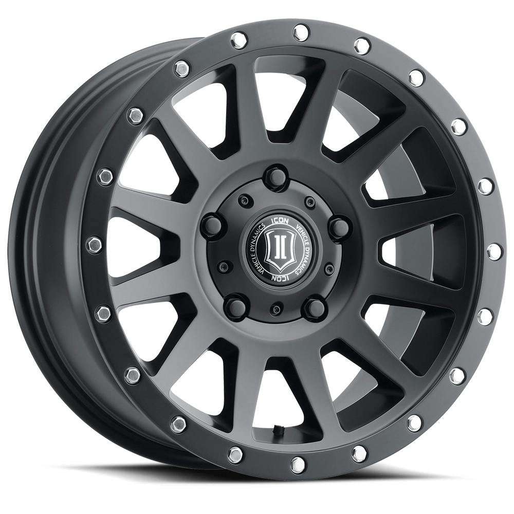 ICON Alloys 2017855557SB ICON ALLOYS COMPRESSION SAT BLK - 17 X 8.5 / 5 x 150 / 25MM / 5.75" BS