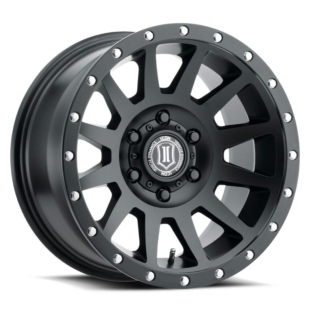 ICON Alloys 2018905560SB ICON ALLOYS COMPRESSION SAT BLACK - 18 X 9 / 5 X 150 / 25 MM / 6" BS