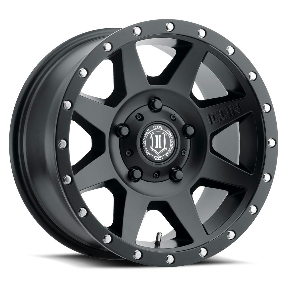 ICON Alloys 1818905560SB ICON ALLOYS REBOUND SAT BLK - 18 x 9 / 5 x 150 / 25MM / 6" BS