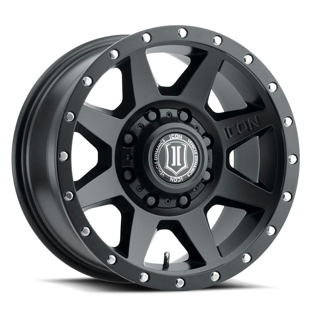 ICON Alloys 1817858150SB ICON ALLOYS REBOUND HD SATIN BLACK - 17 X 8.5 / 8 X 170 / 6MM / 5" BS