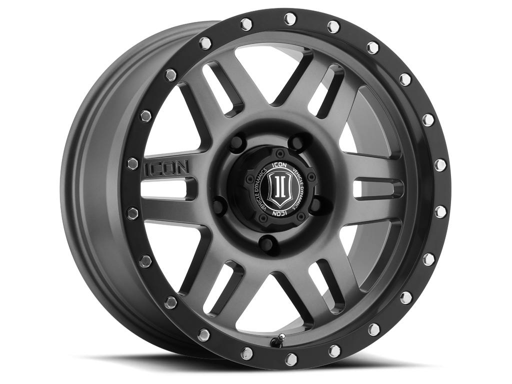 ICON Alloys 1417855557GM ICON ALLOYS SIX SPEED GUN MTL - 17 X 8.5 / 5 X 150 / 25MM / 5.75" BS