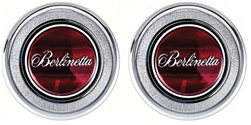 1979 - 1981 Camaro Door Panel Emblems Window Crank Block Offs, Berlinetta, Pair