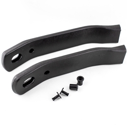 1982 - 1992 Camaro Front BLACK Seat Belt Receiver Sleeve Set, Pair