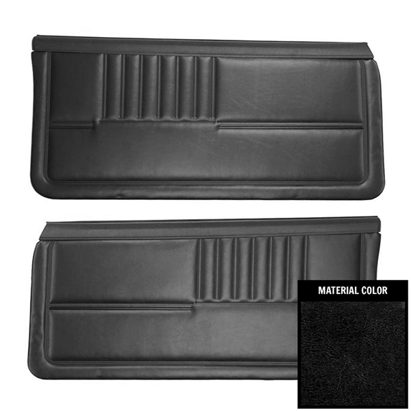 1982 - 1985 Camaro Door Panels Set, Standard Interior, Pre-Assembled with Upper Top Rails, Pair