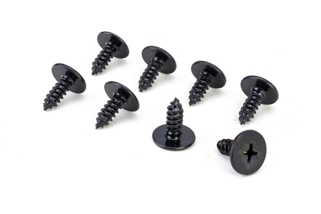 1970 - 1975 Camaro Door Panel Upper Plastic Top Rail Mounting Hardware Screws, 8 Piece Set