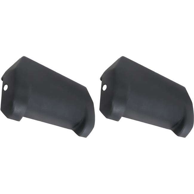 1973 - 1981 Camaro Front Bucket Lower Seat Back Rear Black Plastic Frame Cover Panels, Pair