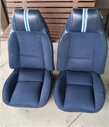 1980 - 1981 Camaro Front Bucket Seat Covers Set, Deluxe or Berlinetta, Vinyl with Cloth Inserts