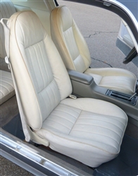 1980 - 1981 Camaro Front Bucket Vinyl Seat Covers Upholstery Set with Zippers for Standard Interior