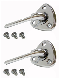 1970 - 1981 Camaro Chrome Sunvisor Support Bracket, Chrome, PAIR, 20057366