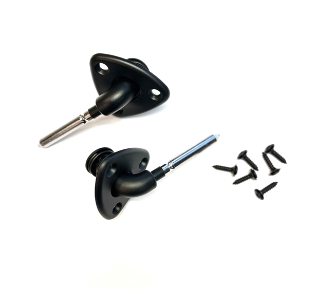 1970 - 1981 Camaro Custom BLACK Sunvisor Support Brackets, PAIR