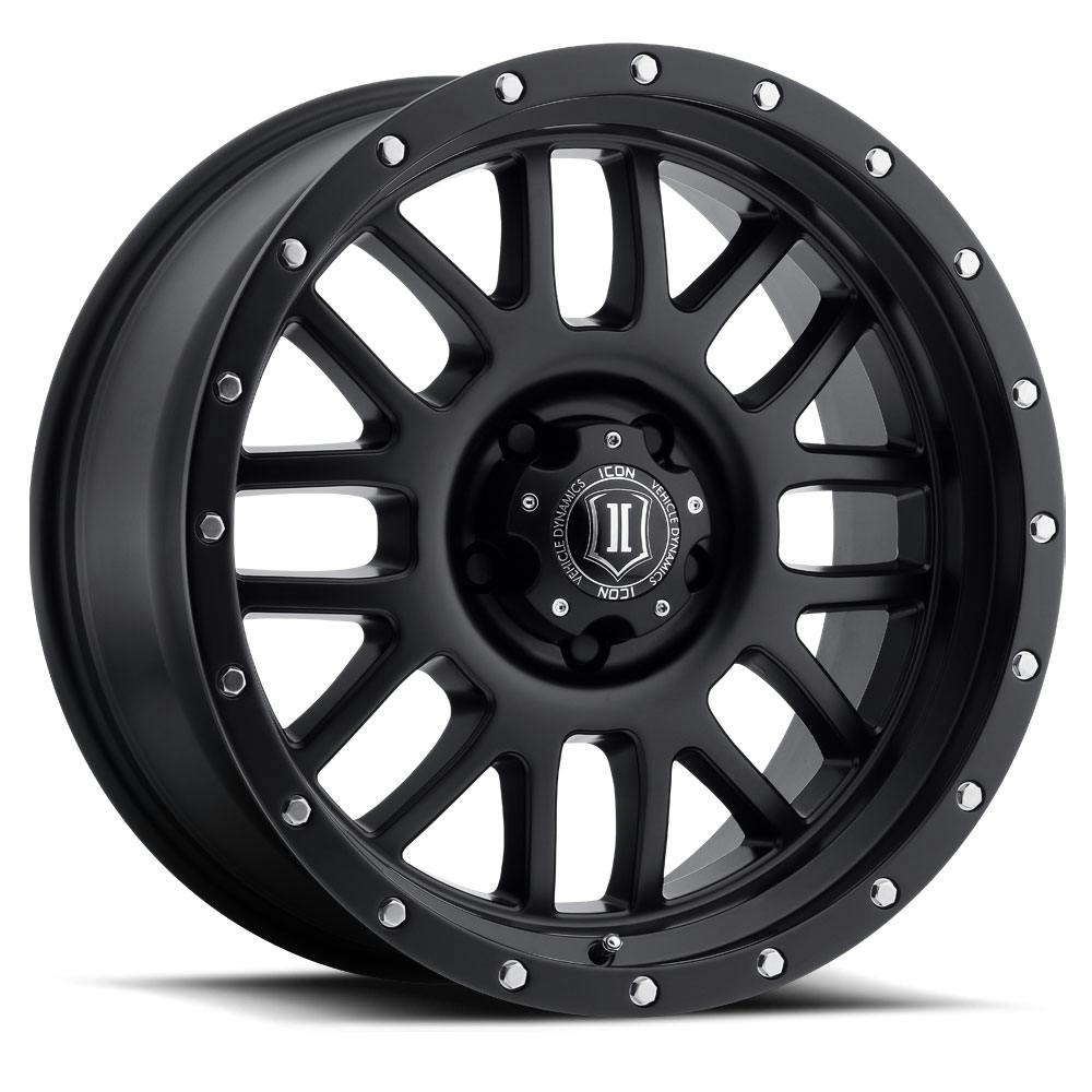 ICON Alloys 1220906356SB ICON ALLOYS ALPHA SAT BLK - 20 X 9 / 6 X 135 / 16MM / 5.625" BS