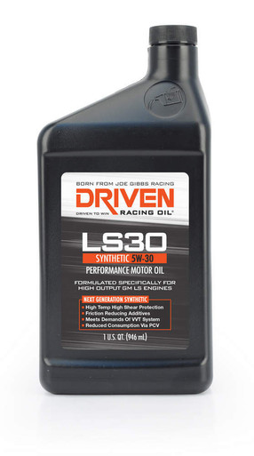 Driven Racing Oil LS30 5w30 Synthetic Oil 1 Qt Bottle 2906