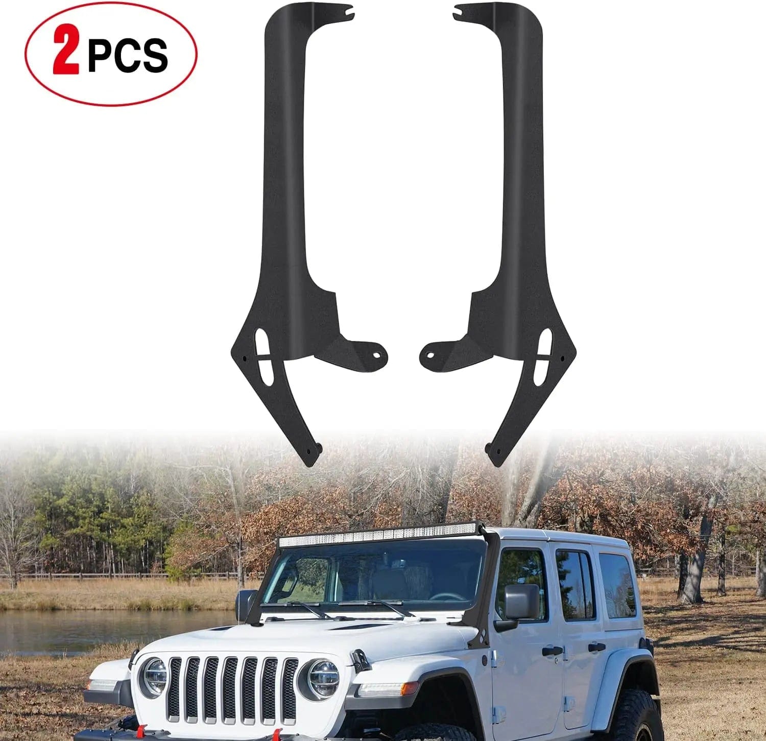 52 Inch Light Bar Windshield Frame Mounts for Jeep Wrangler JL/JLU Unlimited 2018 2019 2020 2021 2022 2023 2024