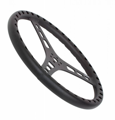 Joes 14in Flat Steering Wheel Black 13534-B