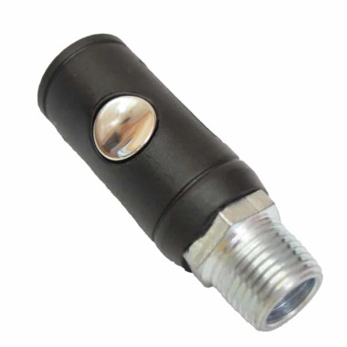 Rapid Air K9231 Coupler, 3/8" Male Npt Thread, Safety Push Button, Industrial Style, 70 CFM Body