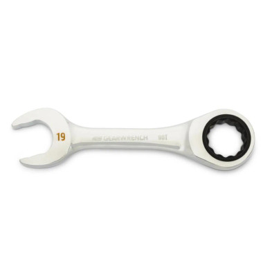 GearWrench 86849 19MM 90T Stubby Combo Ratcheting Wrench