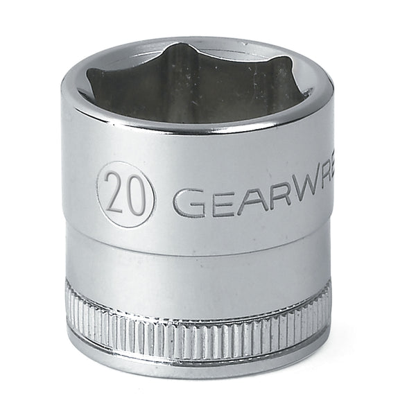3/8" Drive 6 Point Standard Socket, 20mm