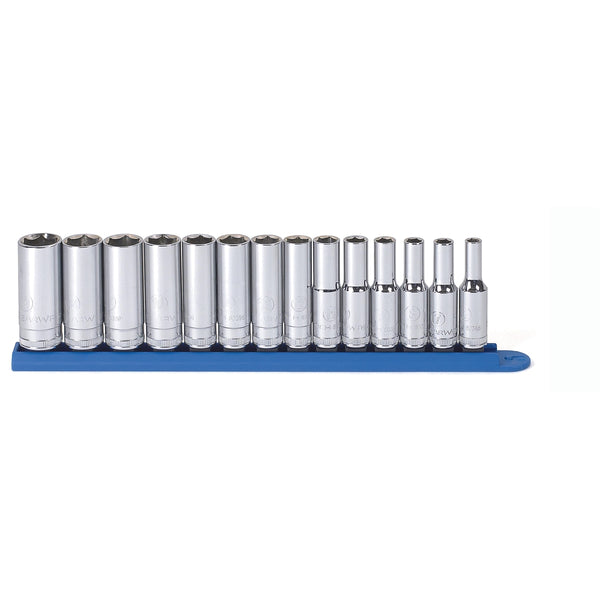 14 Piece 3/8" Drive 6 Point Deep Metric Socket Set KDT80554