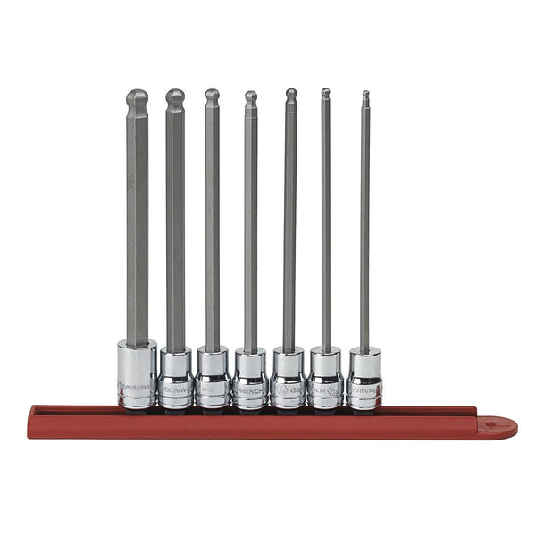 7 Piece 3/8" Drive SAE Long Ball Hex Bit Socket Set KDT80574