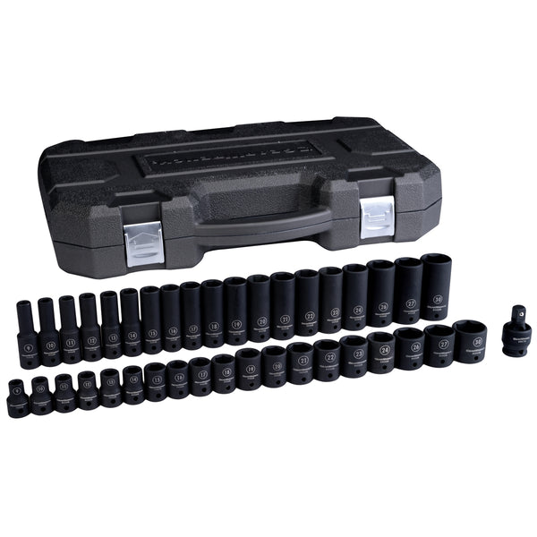 39 Piece 1/2" Drive 6 Point MetricStandard/Deep Impact Socket Set KDT84948N