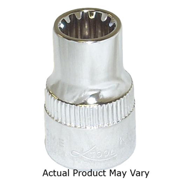 Chrome Spline Socket 3/8" Drive 7mm