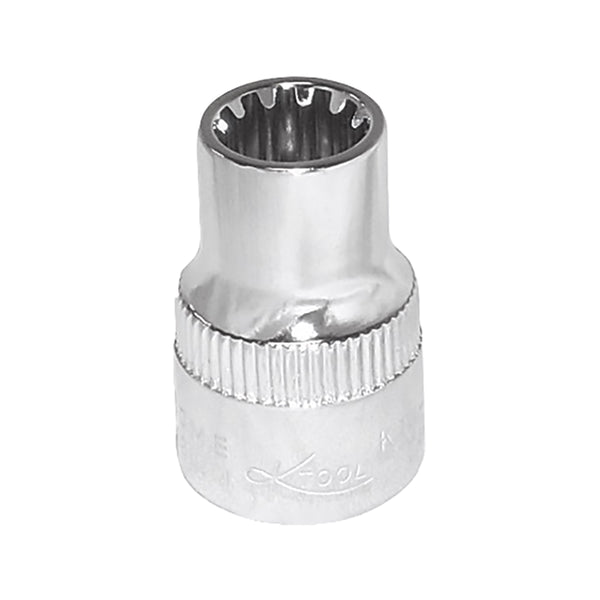 Chrome Spline Socket 3/8" Drive 9mm