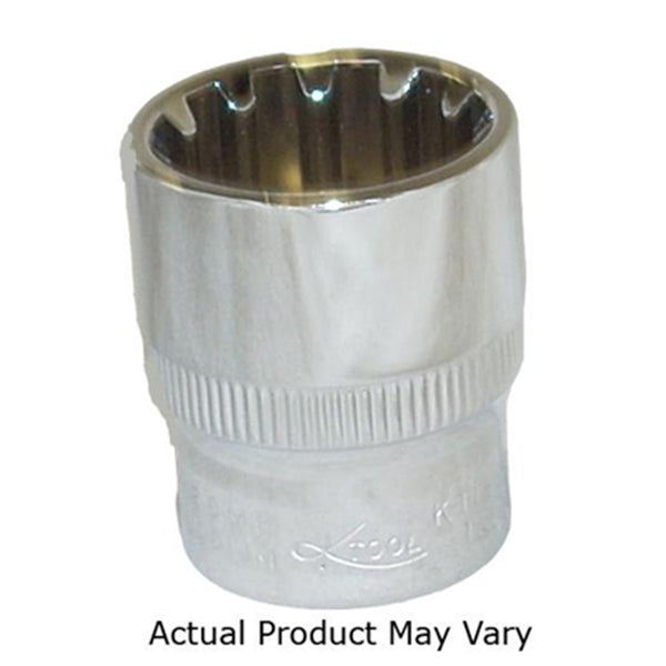 Chrome Spline Socket 3/8" Drive 17mm
