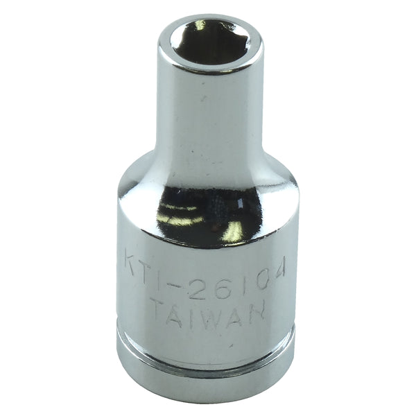 1/4in. Drive Standard 6 Point Chrome Socket 4mm